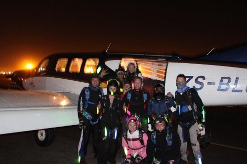 Photo courtesy of Frederik Potgieter SkyDive Rustenburg Night Jumps